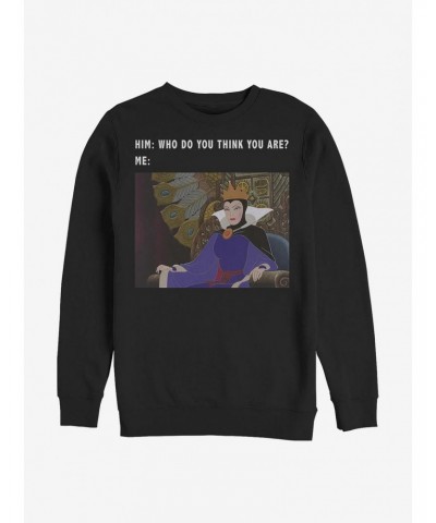 Disney Snow White Evil Queen Meme Crew Sweatshirt $17.34 Sweatshirts