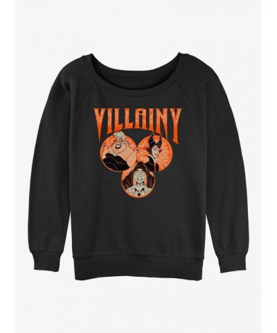 Disney Villains Villainy Girls Slouchy Sweatshirt $11.44 Sweatshirts