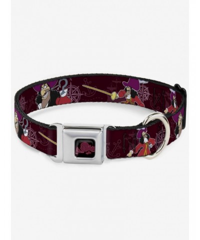 Disney Peter Pan Captain Hook Seatbelt Buckle Dog Collar $7.47 Pet Collars