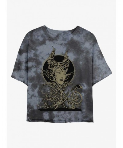 Disney Maleficent The Gift Tie-Dye Girls Crop T-Shirt $9.25 T-Shirts