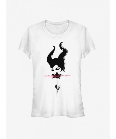 Disney Maleficent: Mistress Of Evil Black Rose Girls T-Shirt $7.72 T-Shirts