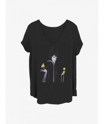 Disney Maleficent Baddie Girls T-Shirt Plus Size $13.01 T-Shirts
