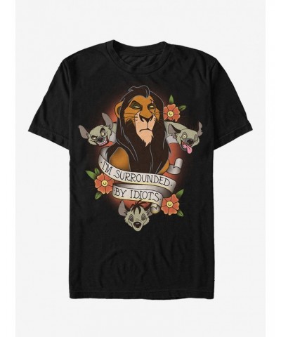 Disney Lion King Scar Surrounded By Idiots Tattoo T-Shirt $7.17 T-Shirts